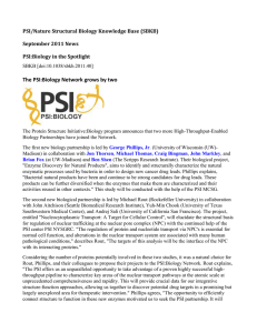 The PSI:Biology Network grows by two September 2011 News