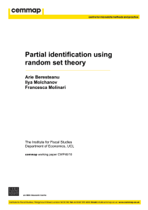 Partial identification using random set theory  Arie Beresteanu