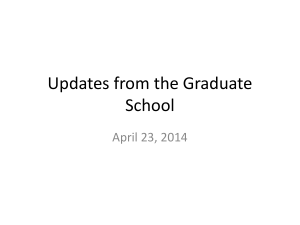 Updates from the Graduate School April 23, 2014