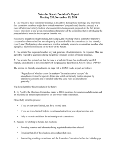 Notes for Senate President’s Report Meeting 555, November 19, 2014