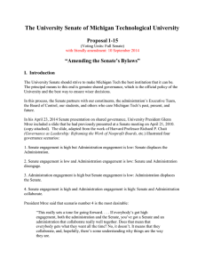 The University Senate of Michigan Technological University  Proposal 1-15