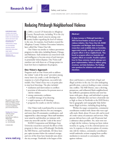 I Reducing Pittsburgh Neighborhood Violence Research Brief