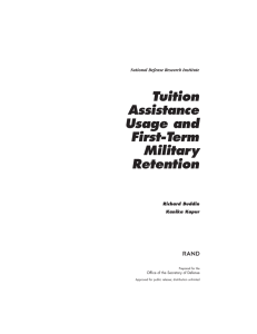 Tuition Assistance Usage and First-Term