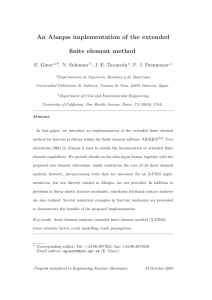 An Abaqus implementation of the extended finite element method ∗, N. Sukumar