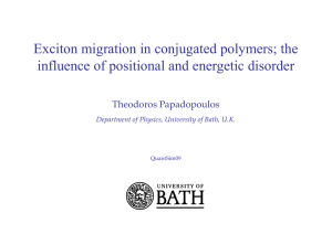 Exciton migration in conjugated polymers; the Theodoros Papadopoulos