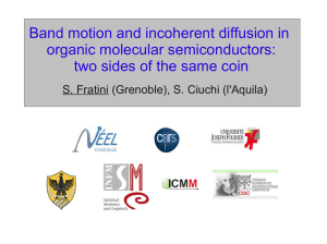 Band motion and incoherent diffusion in organic molecular semiconductors: