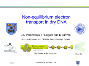 Non-equilibrium electron transport in dry DNA