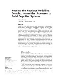 Reading the Readers: Modelling Complex Humanities Processes to Build Cognitive Systems