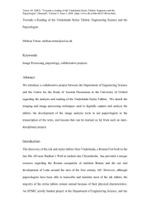 Terras, M. (2001). &#34;Towards a reading of the Vindolanda Stylus... Papyrologist&#34;, HumanIT, Volume 5, Issue 2, 2001. (