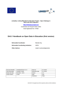 D4.6.1 Handbook on Open Data in Education (first version)  -project.eu/