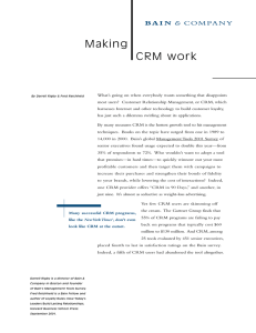 Making CRM work