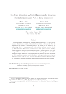 Spectrum Estimation: A Unified Framework for Covariance