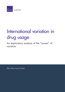 International variation in drug usage An exploratory analysis of the “causes” of variation