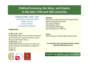 Political Economy, the State, and Empire Institute for Advanced Study