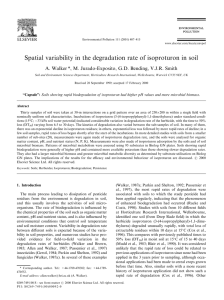 Spatial variability in the degradation rate of isoproturon in soil
