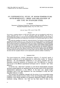 AN  EXPERIMENTAL STUDY OF  ROOM-TEMPERATURE RATE-SENSITIVITY,