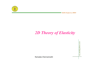 2D Theory of Elasticity Ramadas Chennamsetti n .i