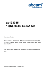 ab133035 – 15(S)-HETE ELISA Kit