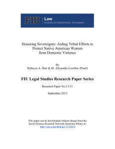 FIU Legal Studies Research Paper Series Protect Native American Women