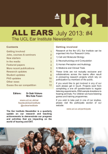 ALL EARS July 2013: #4 The UCL Ear Institute Newsletter