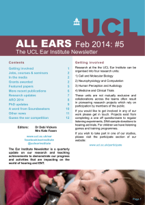 ALL EARS Feb 2014: #5 The UCL Ear Institute Newsletter