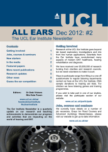 ALL EARS Dec 2012: #2 The UCL Ear Institute Newsletter