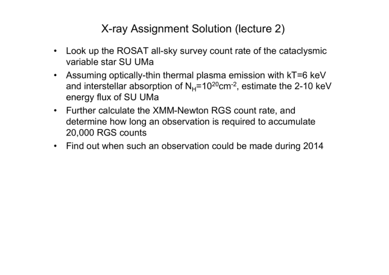 assignment on x ray