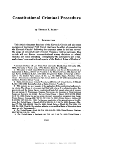 Constitutional Criminal  Procedure