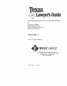 ... Texas Lawyer's Guide ~