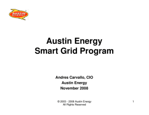 Austin Energy Smart Grid Program Andres Carvallo, CIO November 2008