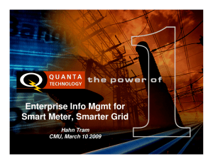 BGE Enterprise Info Mgmt for Smart Meter, Smarter Grid January 4, 2008