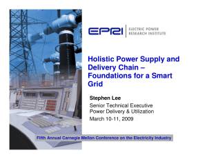Holistic Power Supply and Delivery Chain – Foundations for a Smart Grid
