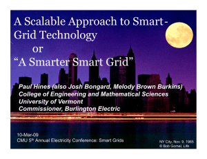 A Scalable Approach to Smart‐ Grid Technology or “A Smarter Smart Grid”