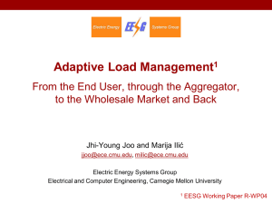 Adaptive Load Management From the End User, through the Aggregator, 1