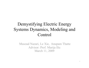 Demystifying Electric Energy Systems Dynamics, Modeling and Control