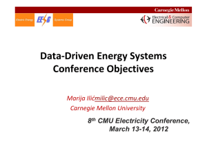 Data‐Driven Energy Systems Data‐Driven Energy Systems Conference Objectives j