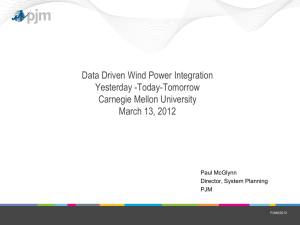 Data Driven Wind Power Integration Yesterday -Today-Tomorrow Carnegie Mellon University March 13, 2012