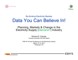 C Data You Can Believe In! Planning, Markets &amp; Change in the
