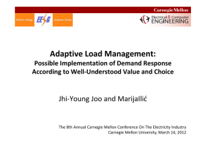 Adaptive Load Management: Adaptive Load Management: 