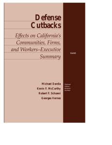 Defense Cutbacks Effects on California’s Communities, Firms,