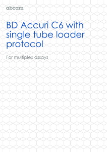 BD Accuri C6 with single tube loader protocol
