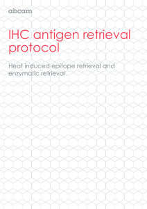 IHC antigen retrieval protocol  Heat induced epitope retrieval and