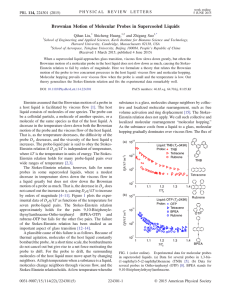 Brownian Motion of Molecular Probes in Supercooled Liquids Qihan Liu, Shicheng Huang,