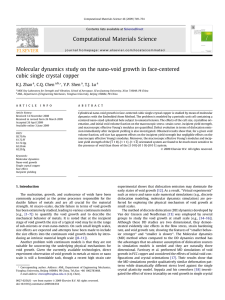 Molecular dynamics study on the nano-void growth in face-centered K.J. Zhao