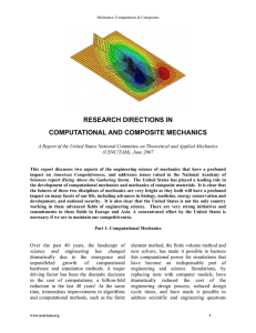 RESEARCH DIRECTIONS IN COMPUTATIONAL AND COMPOSITE MECHANICS