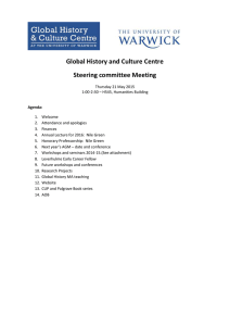 Global History and Culture Centre Steering committee Meeting