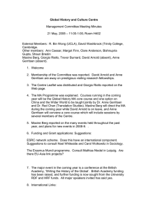 Global History and Culture Centre  Management Committee Meeting Minutes