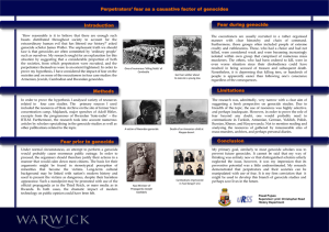 Perpetrators’ fear as a causative factor of genocides Fear during genocide Introduction