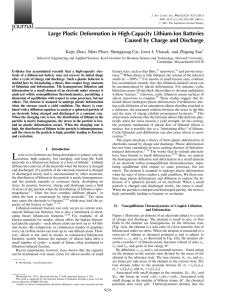 Large Plastic Deformation in High-Capacity Lithium-Ion Batteries