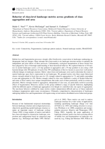 Behavior of class-level landscape metrics across gradients of class